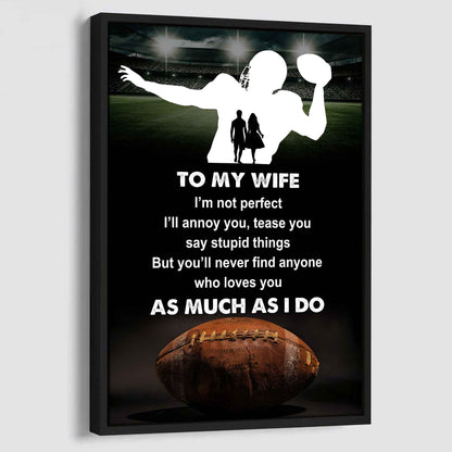Sport Poster Canvas To My Wife I Am Not Perfect Gift For Your Wife