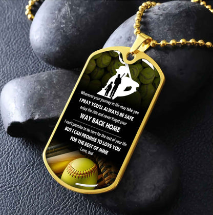 Sport Military Chain 18K Gold Plated Silver Plated To My Son From Dad Motivation Message