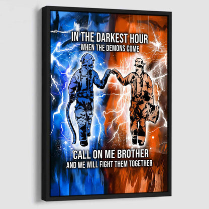 DRB Canvas Wall Art Call On Me Brother And We Will Fight Them Together Gift For Your Friend