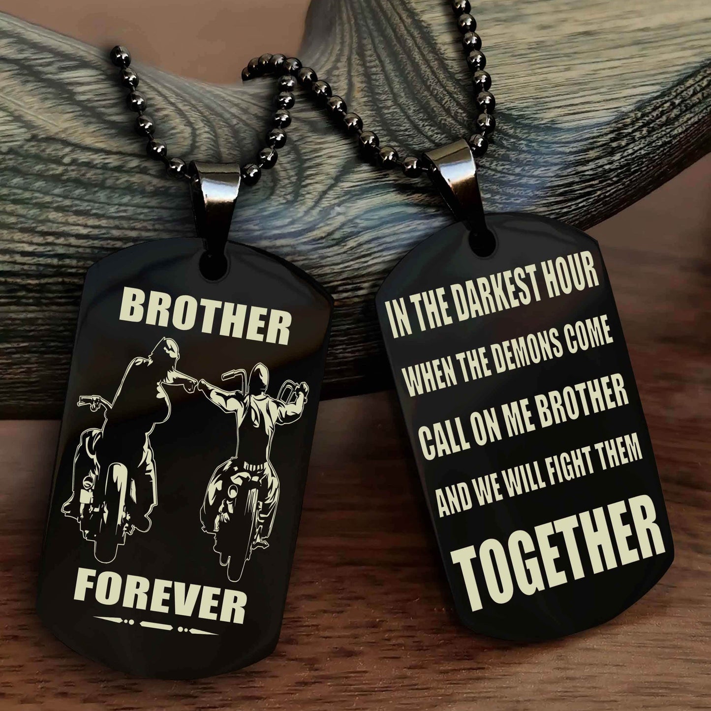 Soldier: Navy-Air Force Personalized Double Sided Dog Tag For My Brother - Call On Me Brother And We Will Fight Them Together Gift For Your Friend