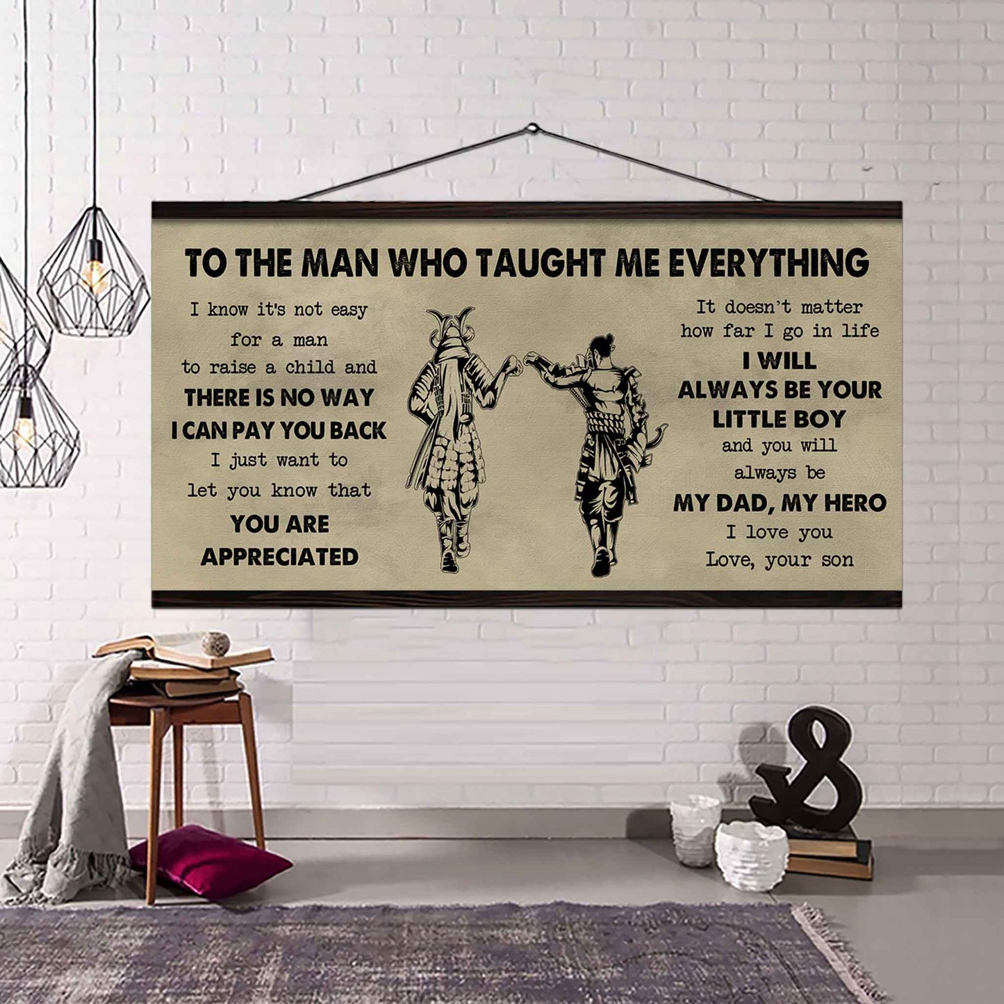 Family Poster Horizontal Canvas To My Dad I Know It's Not Easy To Raise A Child I Will Always Be Your Little Boy Gift From Son To Dad