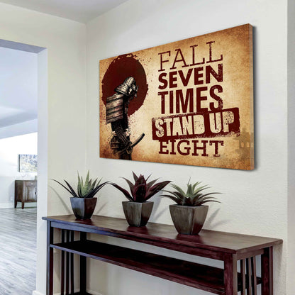 DRB Poster Canvas Fall Down Seven Times Stand Up Eight