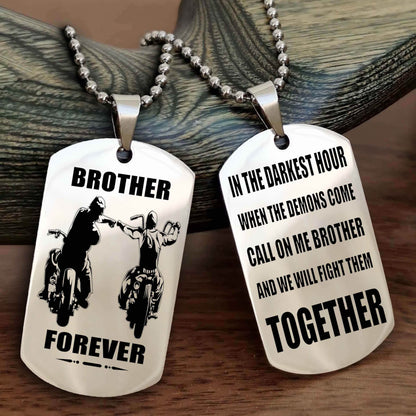 Soldier: Army-Air Force Personalized Double Sided Dog Tag For My Brother - Call On Me Brother And We Will Fight Them Together Gift For Your Friend