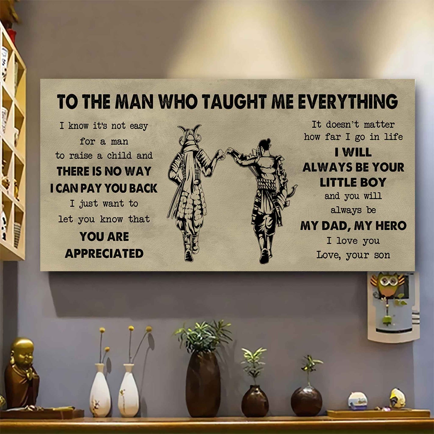 Family Poster Horizontal Canvas To My Dad I Know It's Not Easy To Raise A Child I Will Always Be Your Little Boy Gift From Son To Dad