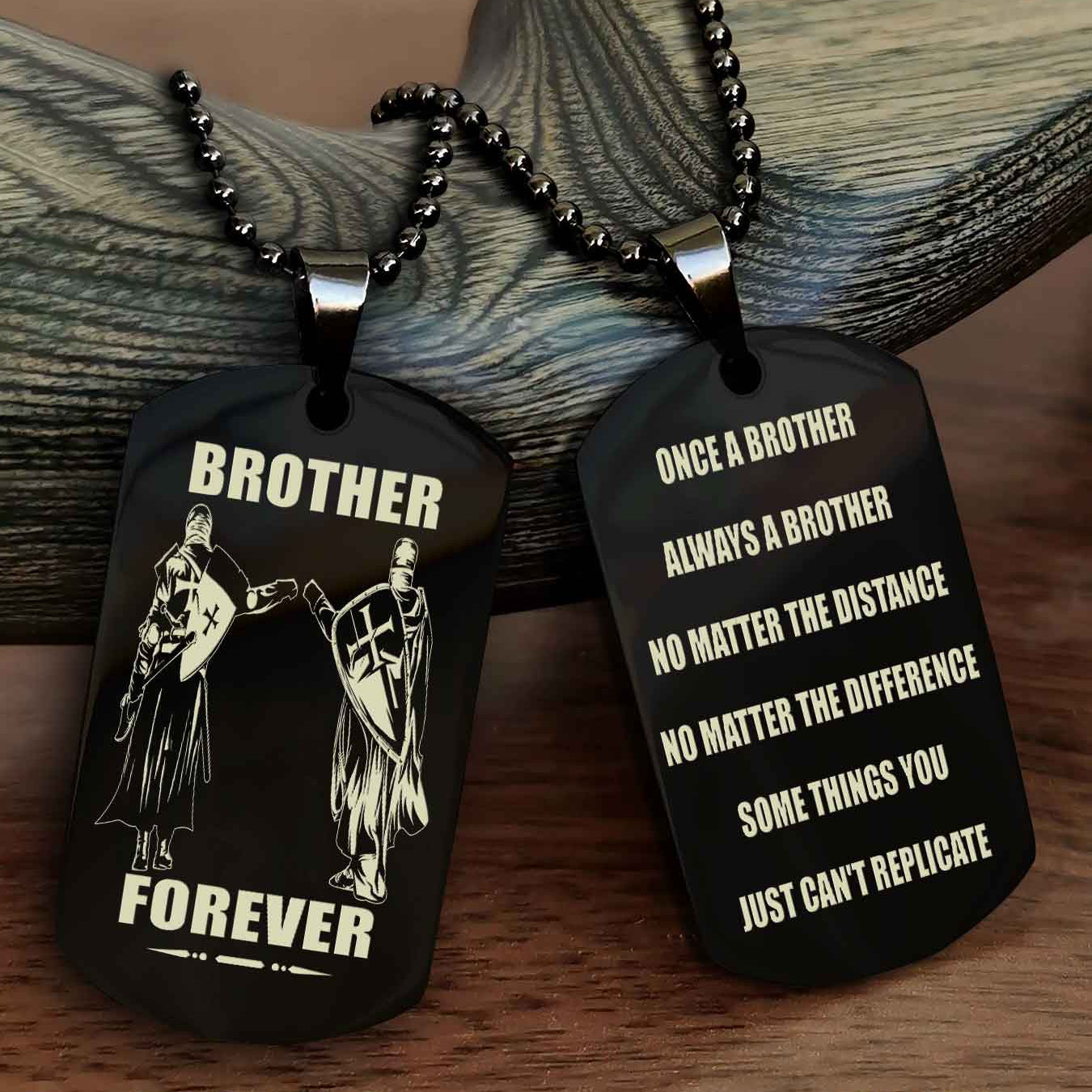 DRB Personalized Double Sided Dog Tag For My Brother - Once A Soldier Always A Soldier