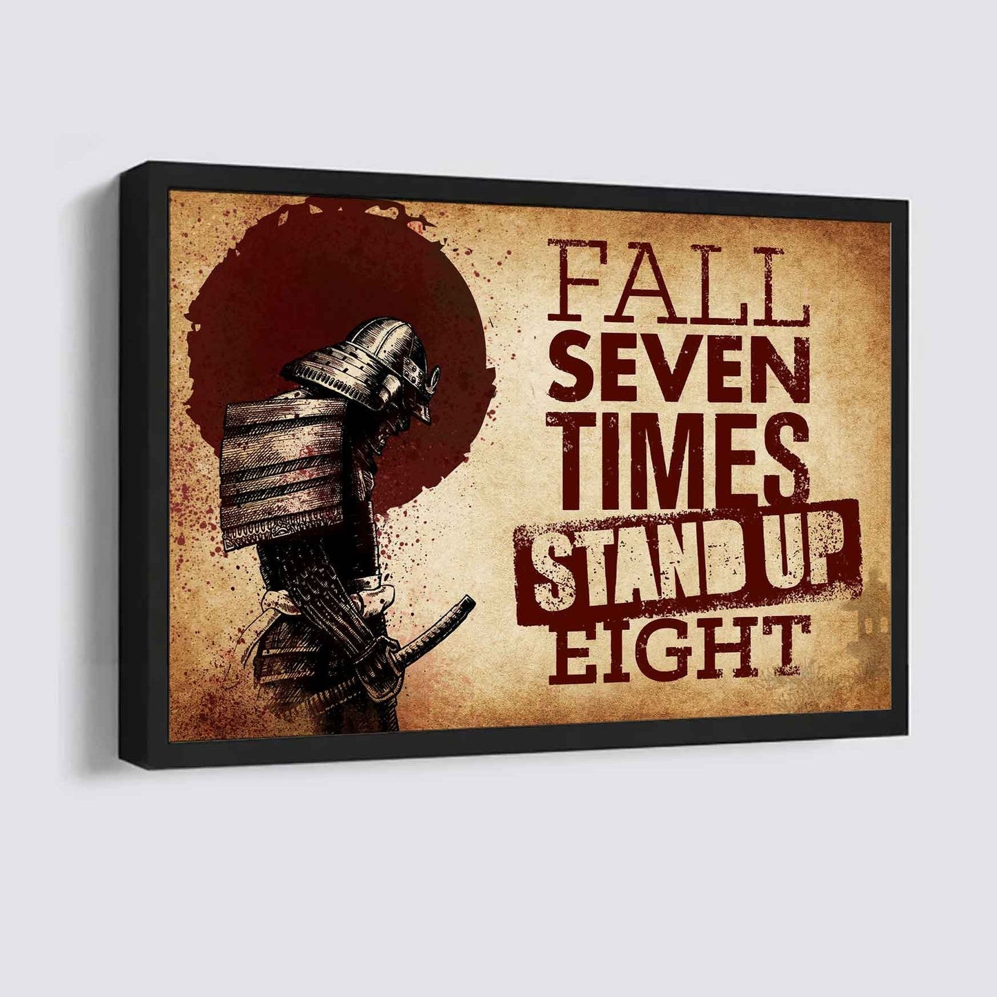 DRB Poster Canvas Fall Down Seven Times Stand Up Eight