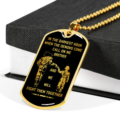 Viking-Military Chain Gifts From Brother In The Darkest hour, When the demons come call on me brother and we will fight them together-Photo upload