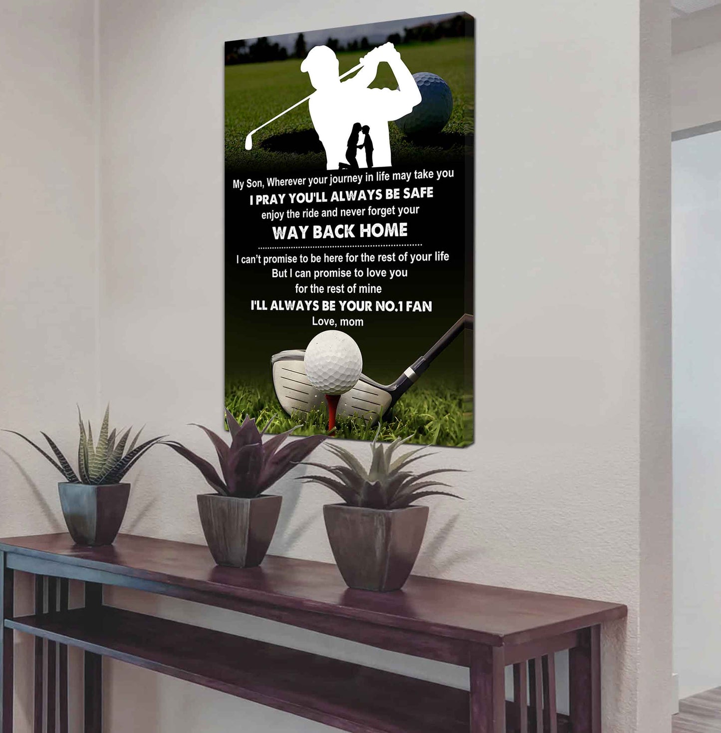 Baseball Poster Canvas Mom To Son - Never Forget Your Way Back Home I Will Always Your No 1 Fan