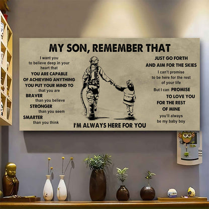 Personalized DRB Poster Canvas - My Son Remember That Just Go Forth And Aim For The Skies