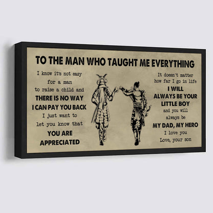 Family Poster Horizontal Canvas To My Dad I Know It's Not Easy To Raise A Child I Will Always Be Your Little Boy Gift From Son To Dad