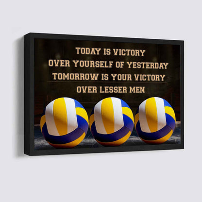 Sport Poster Canvas Today Is Victory Over Your Self Best Gift With Motivation Quotes