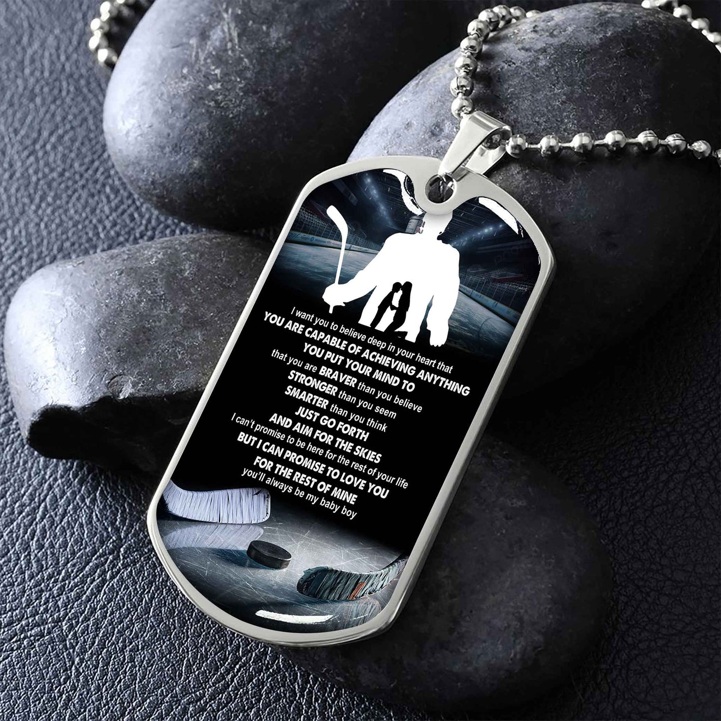 Sport Military Chain 18K Gold Plated Silver Plated To My Son Mom Motivation Message