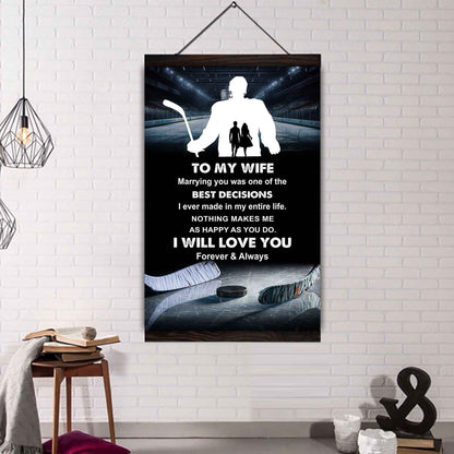 Sport Poster Canvas To My Wife Marrying You Was One Of The Best Decision Gift For Your Wife