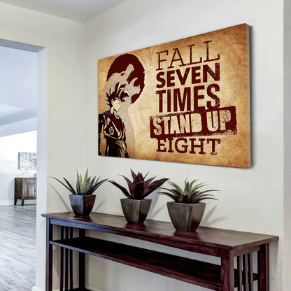 Samurai Poster Canvas Fall Down Seven Times Stand Up Eight