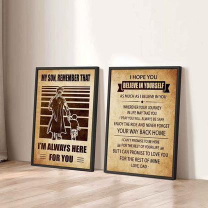 Combo 2 DRB Poster Canvas My Son Remember That - Never Forget Your Way Back Home
