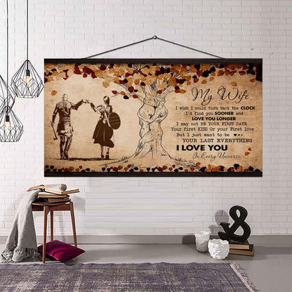 Samurai Poster Canvas To My Wife I Wish I Could Turn Back The Clock - I Love You In Every Universe