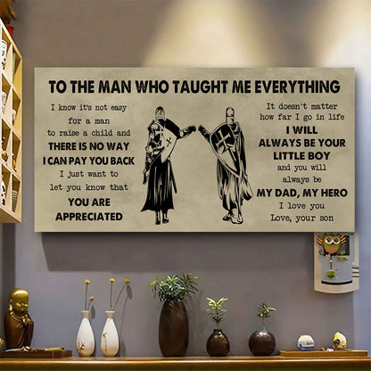 Family Poster Horizontal Canvas To My Dad I Know It's Not Easy To Raise A Child I Will Always Be Your Little Boy Gift From Son To Dad