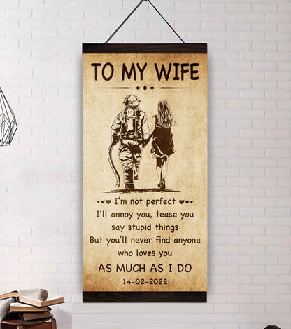 Family Poster Canvas To My Wife - I Am Not Perfect