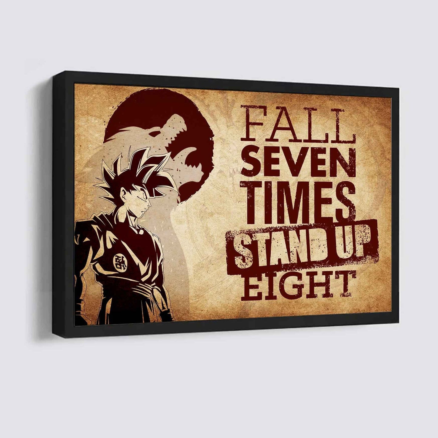 Samurai Poster Canvas Fall Down Seven Times Stand Up Eight
