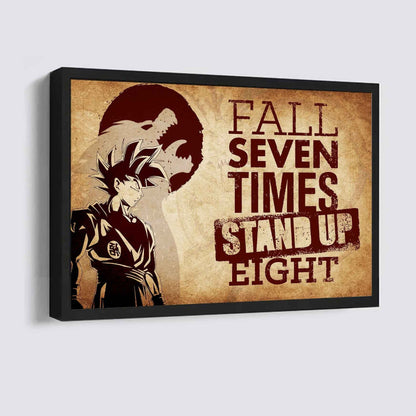 Samurai Poster Canvas Fall Down Seven Times Stand Up Eight