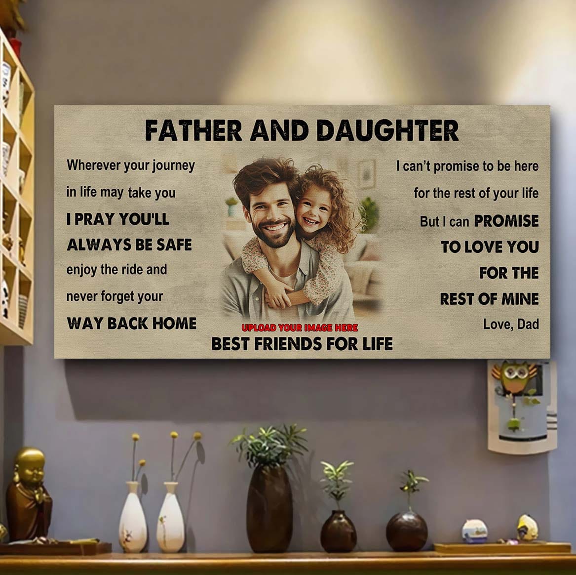 Knight Templar Father And Daughter Best Friends For Life - Ver 2 Never Forget Your Way Back Home Poster Canvas Gift For Son From Father