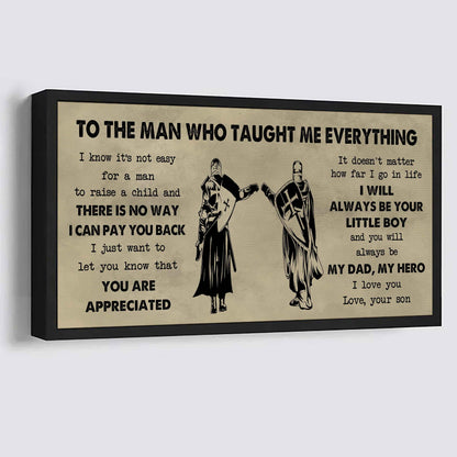 Family Poster Horizontal Canvas To My Dad I Know It's Not Easy To Raise A Child I Will Always Be Your Little Boy Gift From Son To Dad