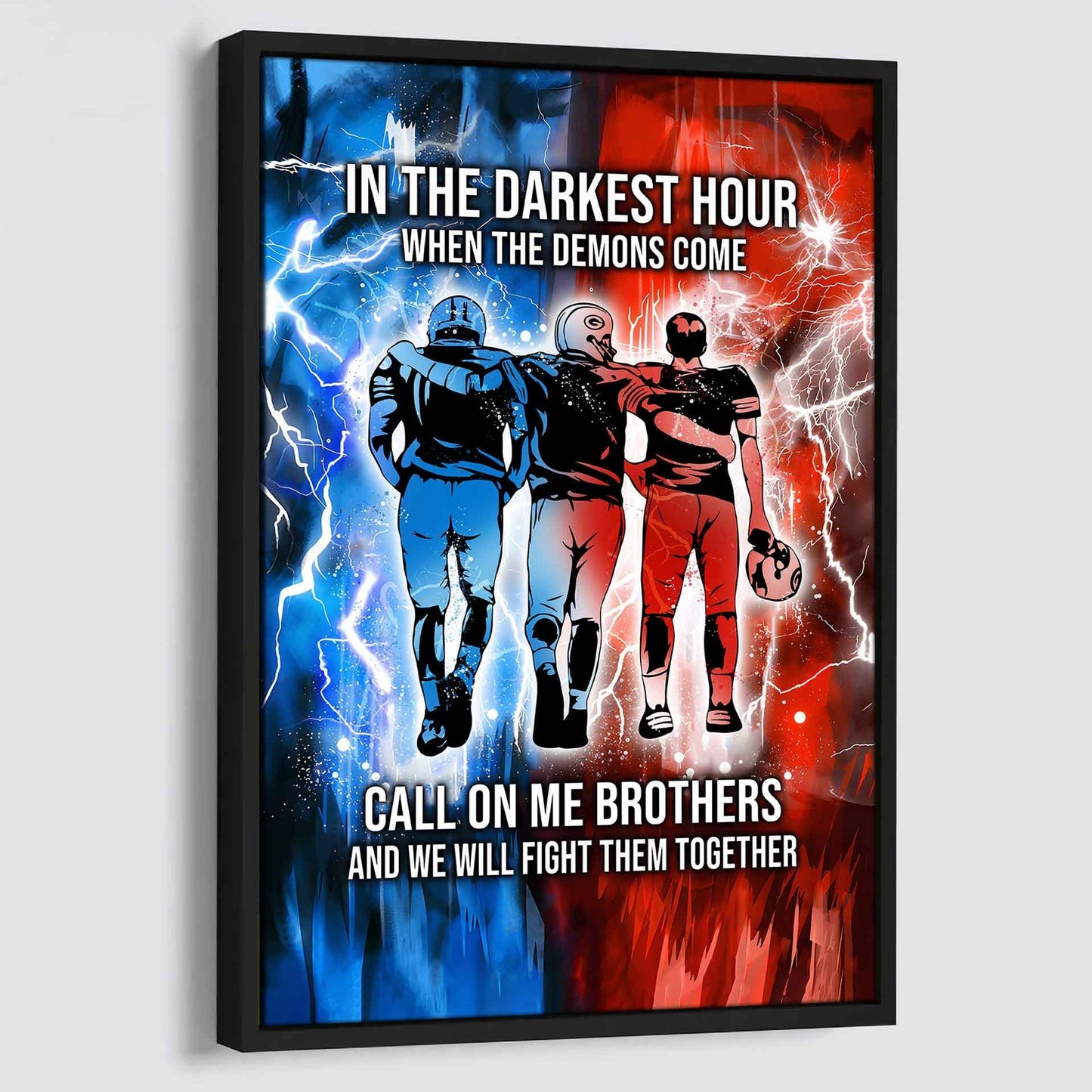 Brother Canvas Wall Art Call On Me Brother And We Will Fight Them Together Gift For Your Friend