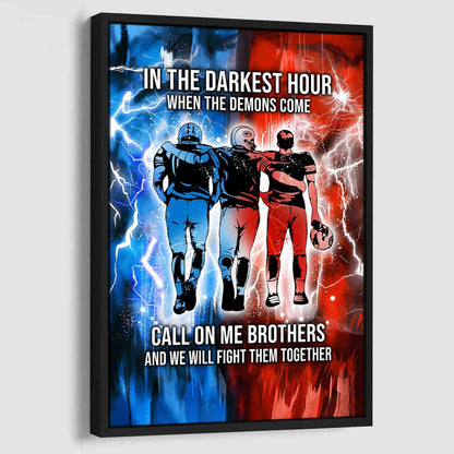 Brother Canvas Wall Art Call On Me Brother And We Will Fight Them Together Gift For Your Friend