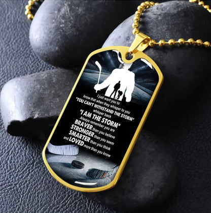 Sport Military Chain 18K Gold Plated Silver Plated To My Son From Dad Motivation Message