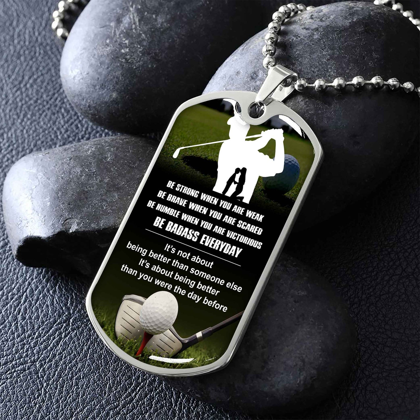 Sport Military Chain 18K Gold Plated Silver Plated To My Son Mom Motivation Message