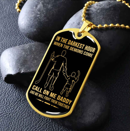 DRB Military Chain Silver Plated 18K Gold Plated Call On Me Daddy Gift For Your Dad