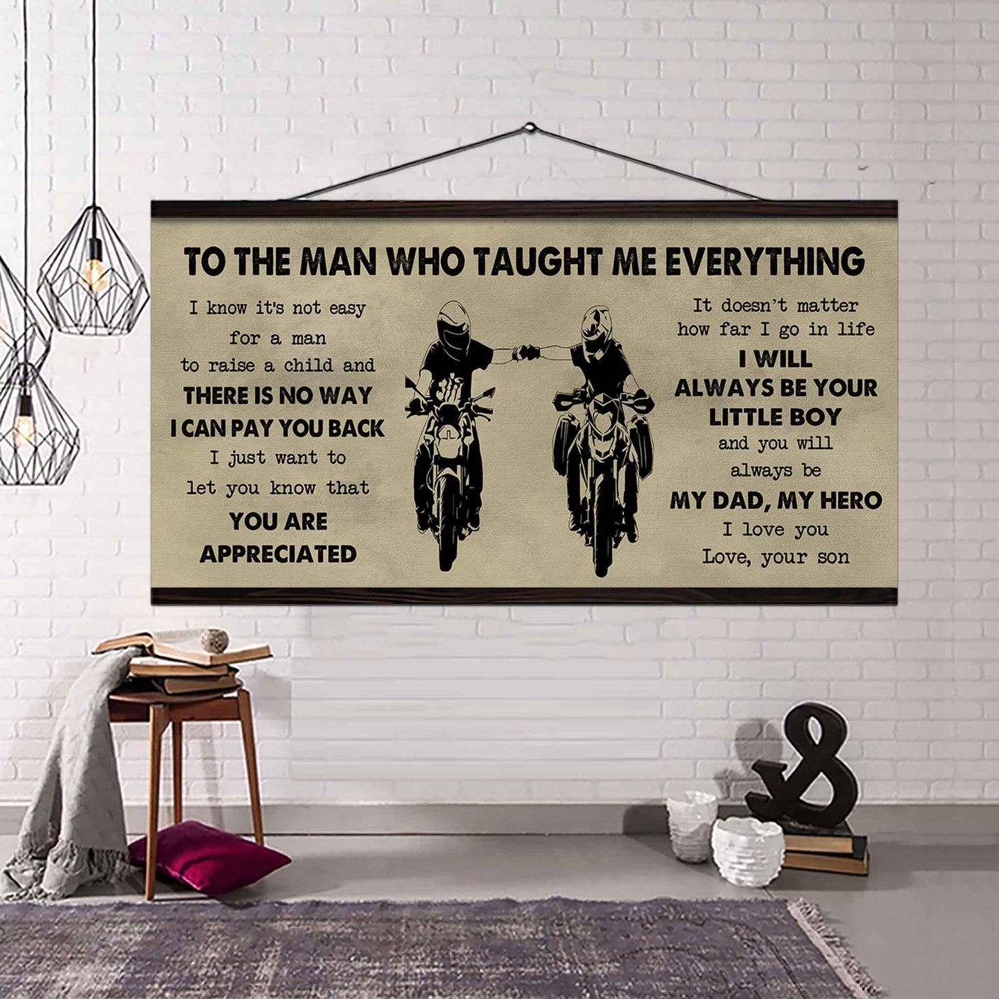 Family Poster Horizontal Canvas To My Dad I Know It's Not Easy To Raise A Child I Will Always Be Your Little Boy Gift From Son To Dad