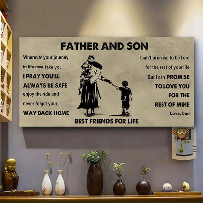 Knight Templar Father And Daughter Best Friends For Life - Ver 2 Never Forget Your Way Back Home Poster Canvas Gift For Son From Father