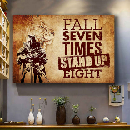 Samurai Poster Canvas Fall Down Seven Times Stand Up Eight