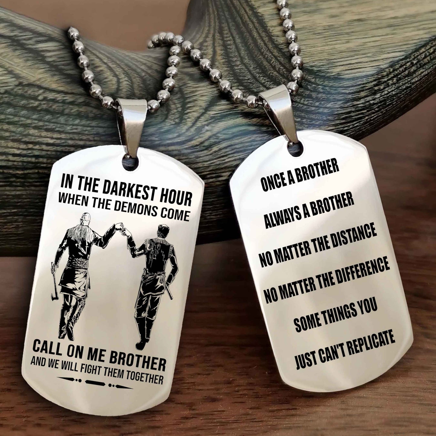Knight Templar Customizable engraved dog tag double sided gift from brother Once A Brother Always A Brother