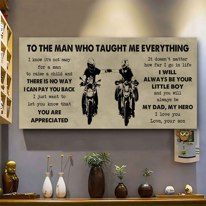 Family Poster Horizontal Canvas To My Dad I Know It's Not Easy To Raise A Child I Will Always Be Your Little Boy Gift From Son To Dad
