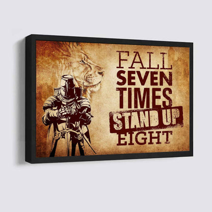 Samurai Poster Canvas Fall Down Seven Times Stand Up Eight