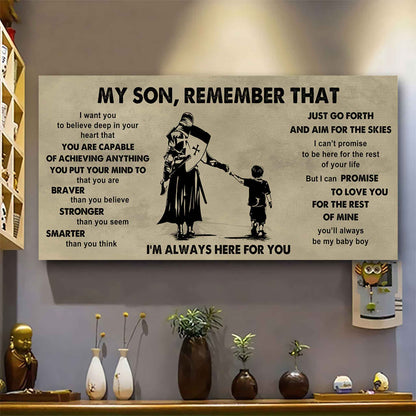 Personalized DRB Poster Canvas - My Son Remember That Just Go Forth And Aim For The Skies
