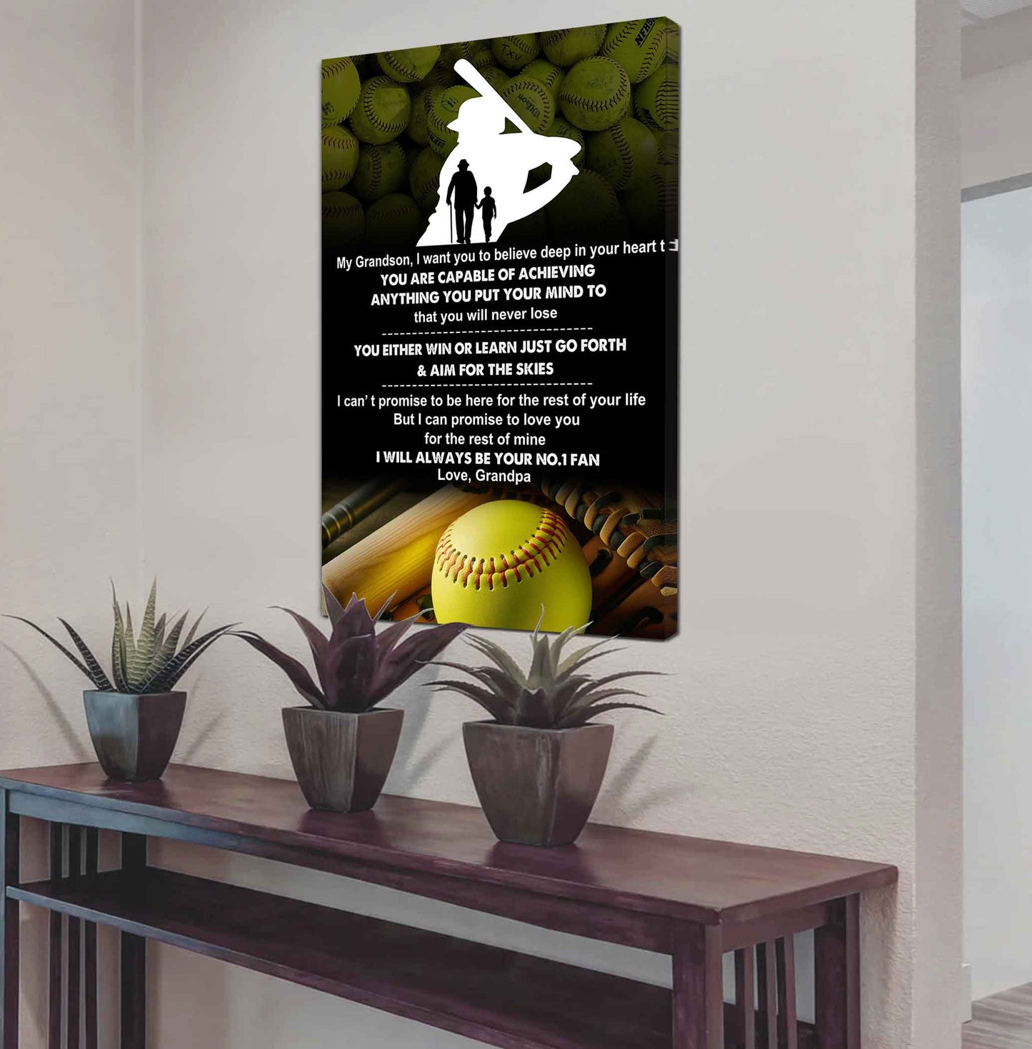 Soccer Poster Canvas Granpa To Grandson - That You Will Never Lose You Either Win Or Learn I Will Always Your No 1 Fan