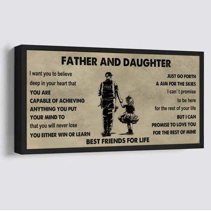 Samurai Father And Daughter Best Friends For Life - Ver 2 You Will Never Lose Poster Canvas Gift For Daughter From Father