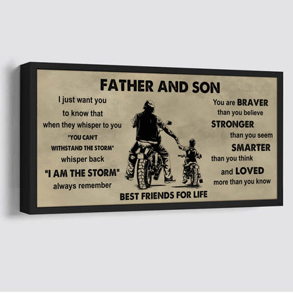 Ver 2 GH Father And Daughter Best Friends For Life - I Am The Storm Poster Canvas Gift For Daughter From Father