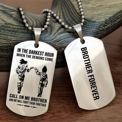 Cowboy Customizable engraved black dog tag double sided gift from brother, brother forevers