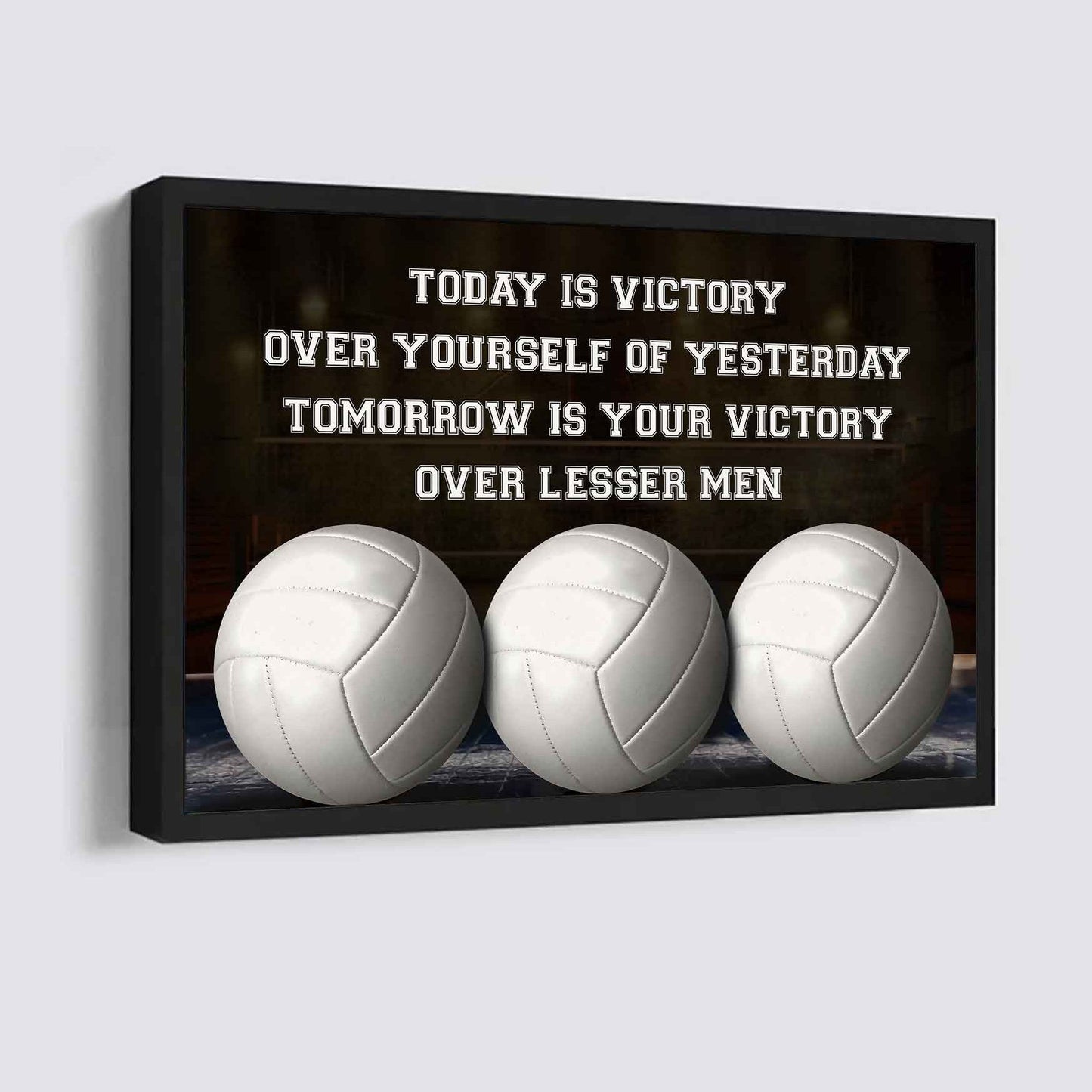 Sport Poster Canvas Today Is Victory Over Your Self Best Gift With Motivation Quotes