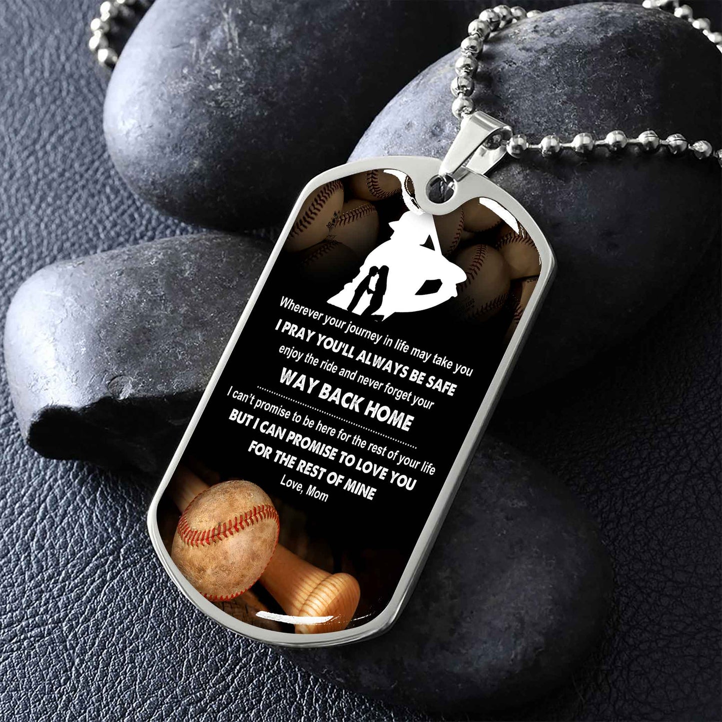 Sport Military Chain 18K Gold Plated Silver Plated To My Son Mom Motivation Message