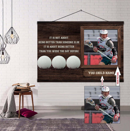 Basketball Personalized Picture And Name It's Not About Being Better Than Someone Else It's About Being Better Than You Were The Day Before