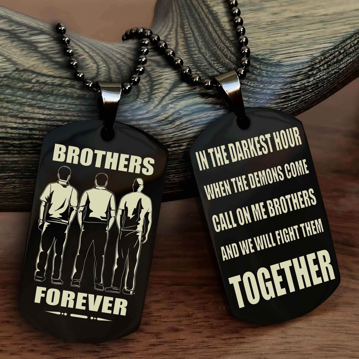 Viking 3 Brother Personalized Double Sided Dog Tag For My Brother - Call On Me Brother And We Will Fight Them Together Gift For Your Friend