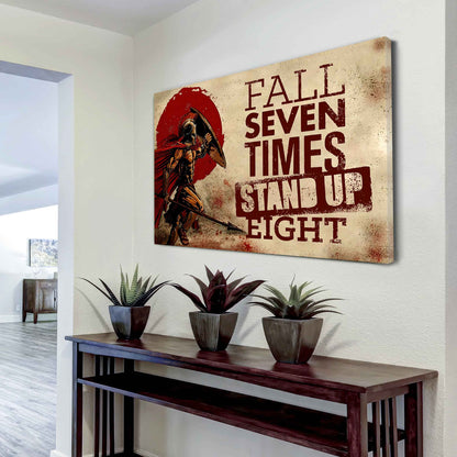 Samurai Poster Canvas Fall Down Seven Times Stand Up Eight