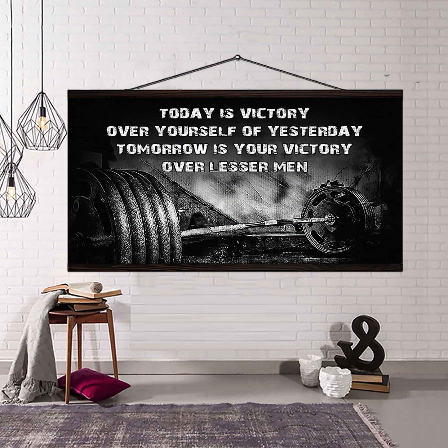 Basketball Poster Canvas - Today Is Victory Over Yourself Over Yourself Of Yesterday Tomorrow Is Your Victory Over Lesser Men