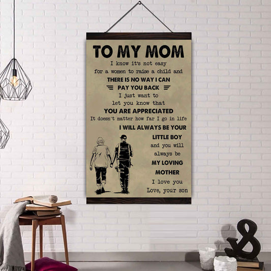 Poster Canvas To My Mom I Know It's Not Easy To Raise A Child I Will Always Be Your Little Boy