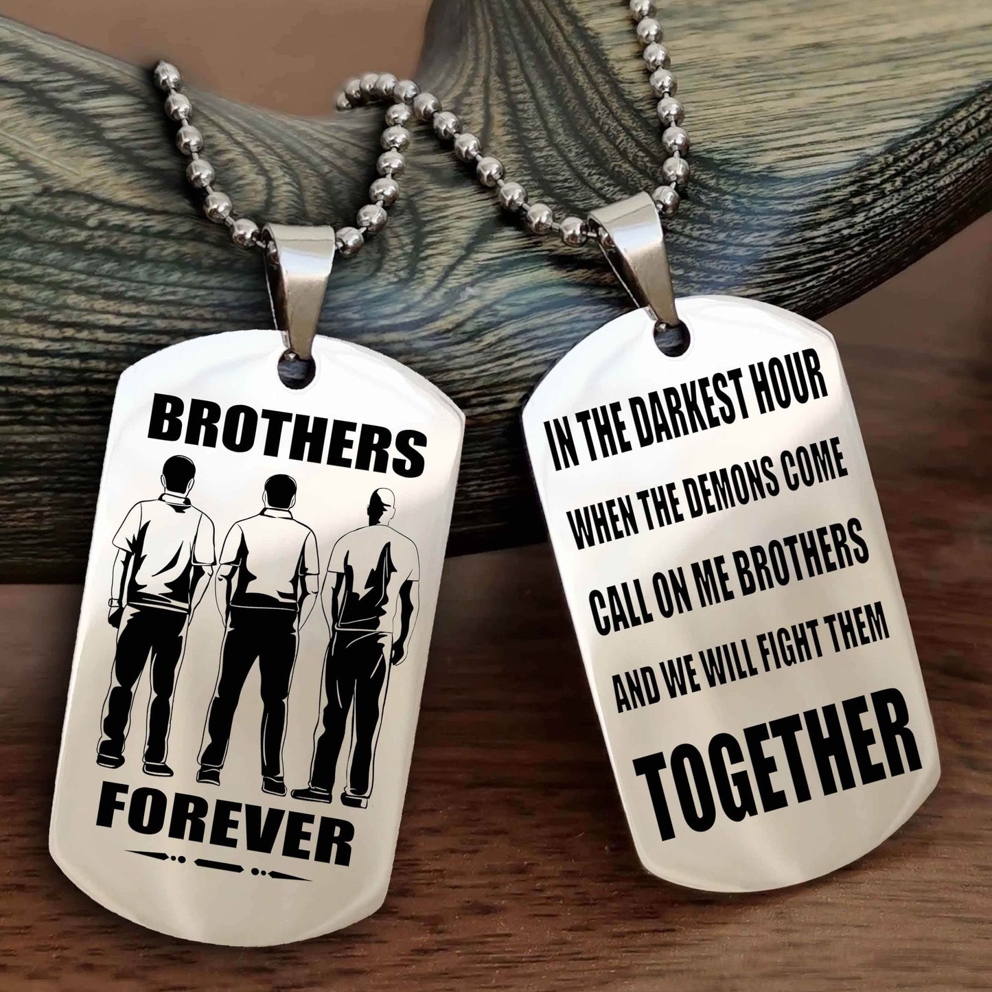 Viking 3 Brother Personalized Double Sided Dog Tag For My Brother - Call On Me Brother And We Will Fight Them Together Gift For Your Friend